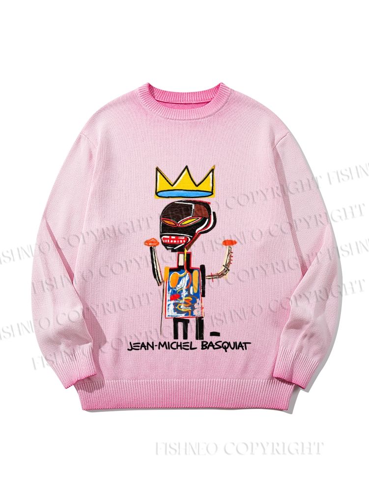 Unisex Jean-Michel Basquiat Gradient Casual Sweater