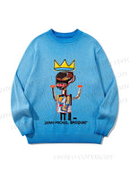Unisex Jean-Michel Basquiat Gradient Casual Sweater