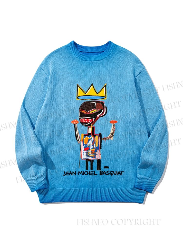 Unisex Jean-Michel Basquiat Gradient Casual Sweater