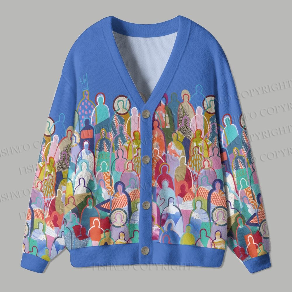 Rise With The Crowds Ugly Cardigan Sweater