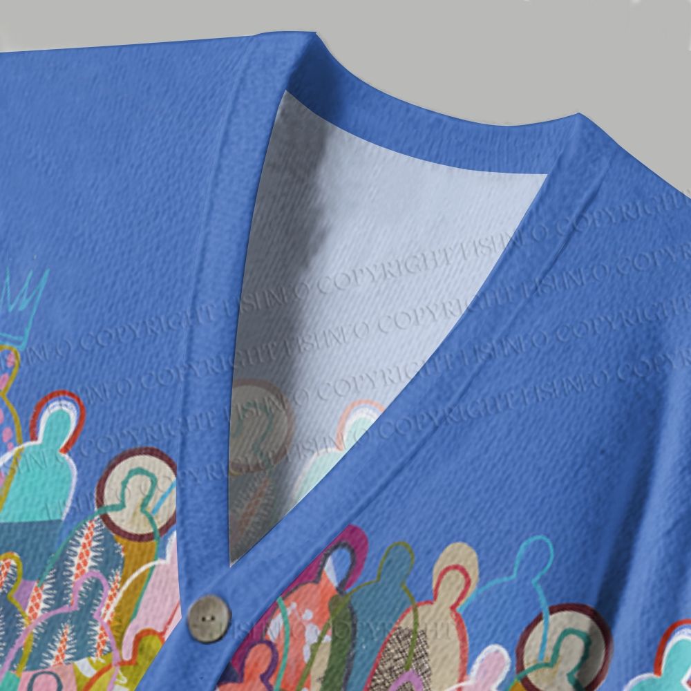 Rise With The Crowds Ugly Cardigan Sweater