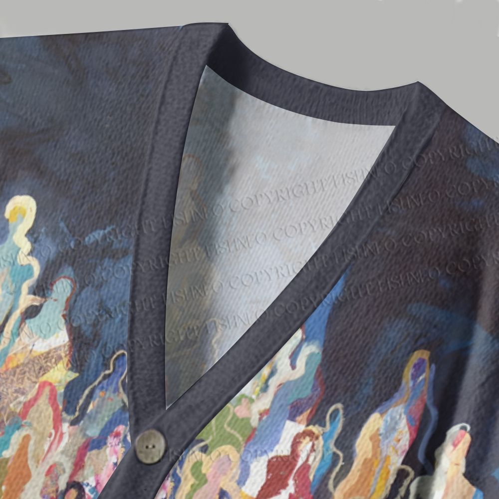 Rise With The Crowds Ugly Cardigan Sweater