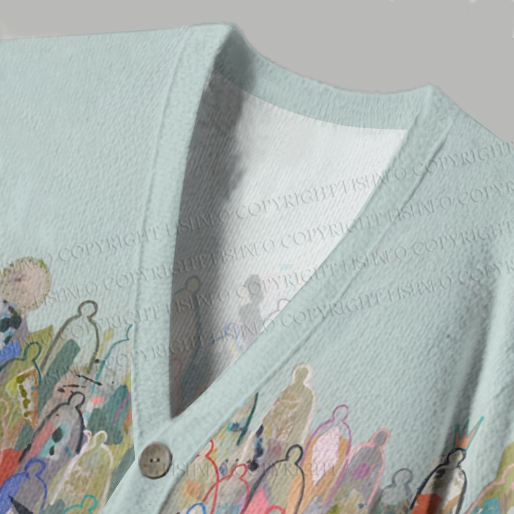 Rise With The Crowds Ugly Cardigan Sweater