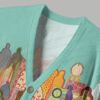 Rise With The Crowds Ugly Cardigan Sweater