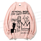 Unisex Jean-Michel Basquiat Graffiti Printed Sweatshirt