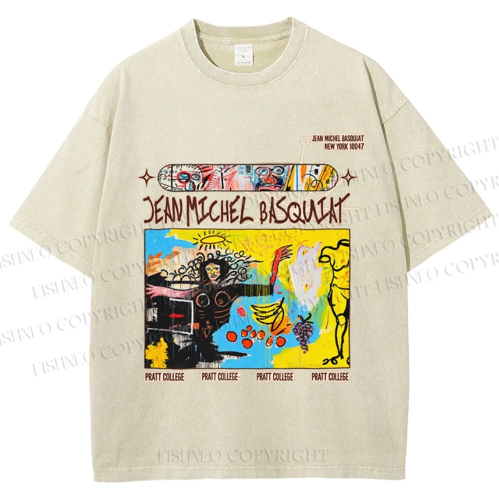 Unisex Jean-Michel Basquiat Untitled Printed Washed Tee