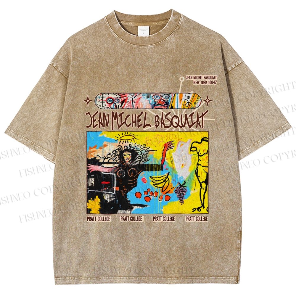 Unisex Jean-Michel Basquiat Untitled Printed Washed Tee