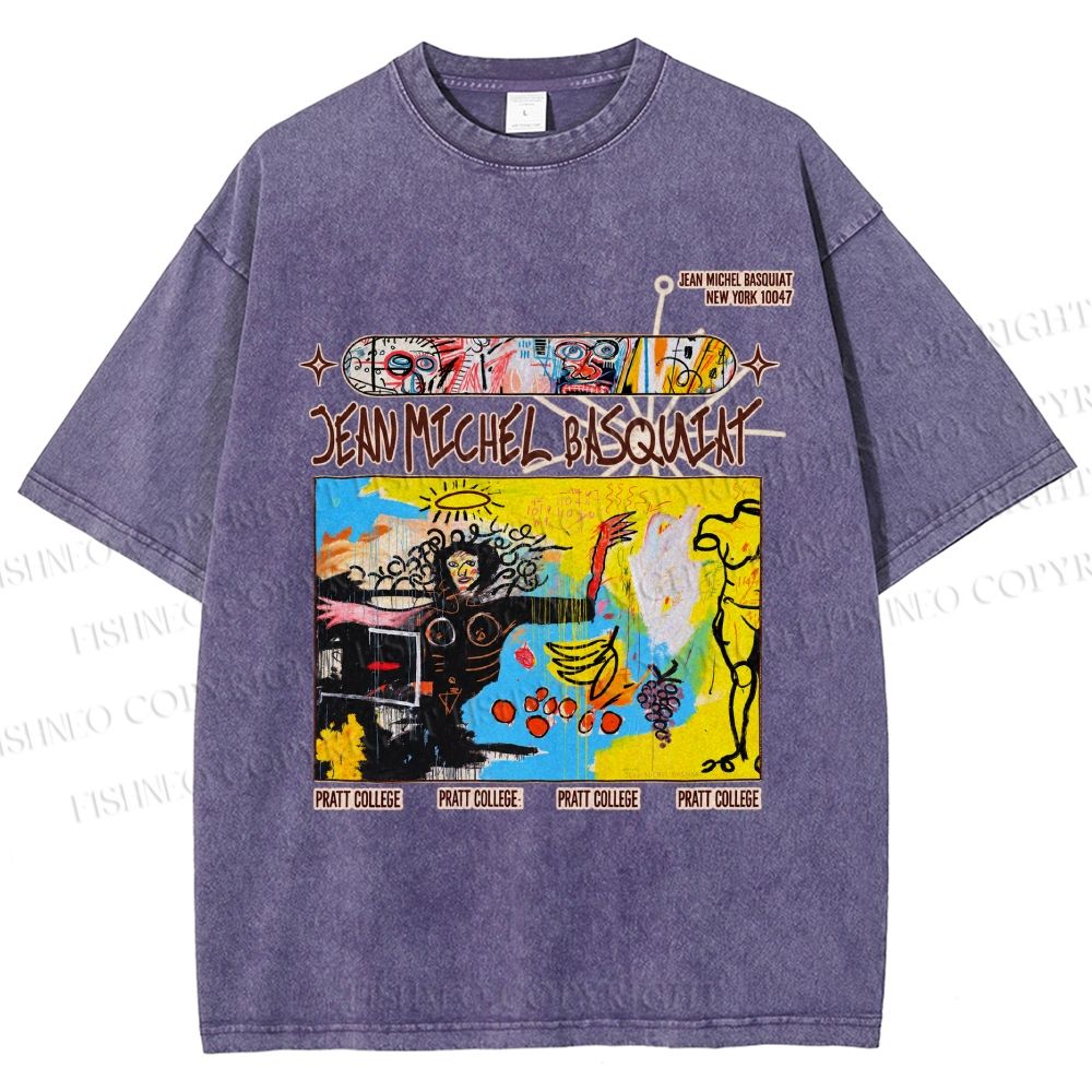 Unisex Jean-Michel Basquiat Untitled Printed Washed Tee