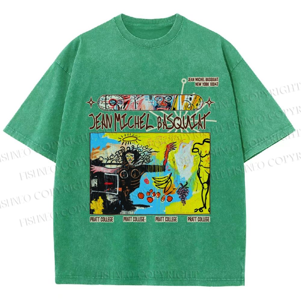 Unisex Jean-Michel Basquiat Untitled Printed Washed Tee