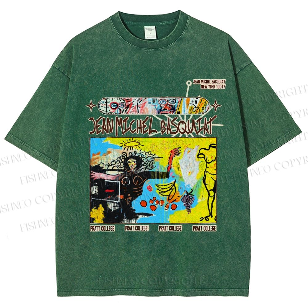 Unisex Jean-Michel Basquiat Untitled Printed Washed Tee
