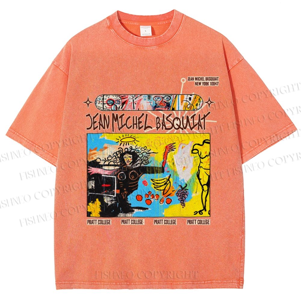 Unisex Jean-Michel Basquiat Untitled Printed Washed Tee