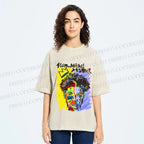 Unisex Jean-Michel Basquiat Printed Washed Tee