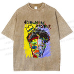 Unisex Jean-Michel Basquiat Printed Washed Tee