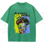 Unisex Jean-Michel Basquiat Printed Washed Tee