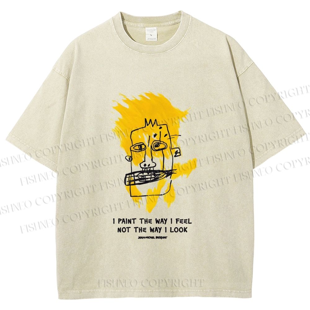 Unisex Jean-Michel Basquiat Untitled Printed Washed Tee