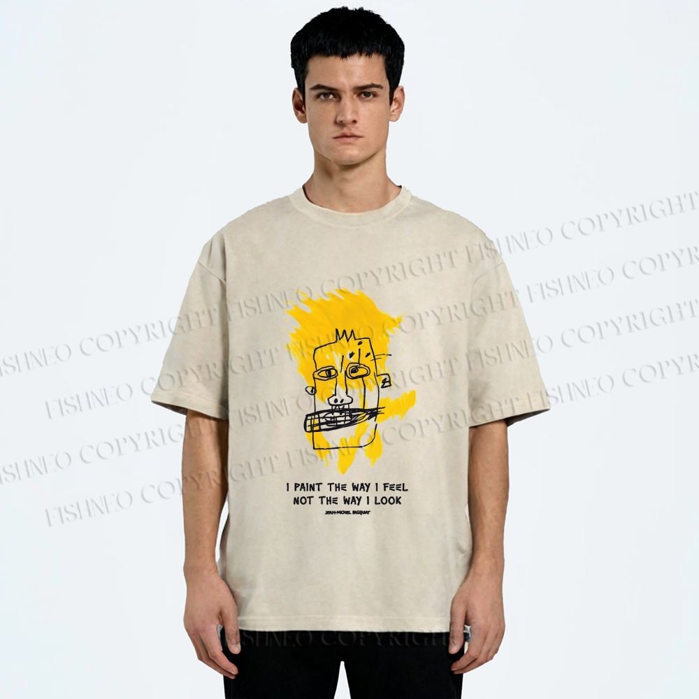 Unisex Jean-Michel Basquiat Untitled Printed Washed Tee