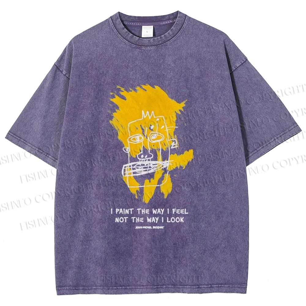 Unisex Jean-Michel Basquiat Untitled Printed Washed Tee