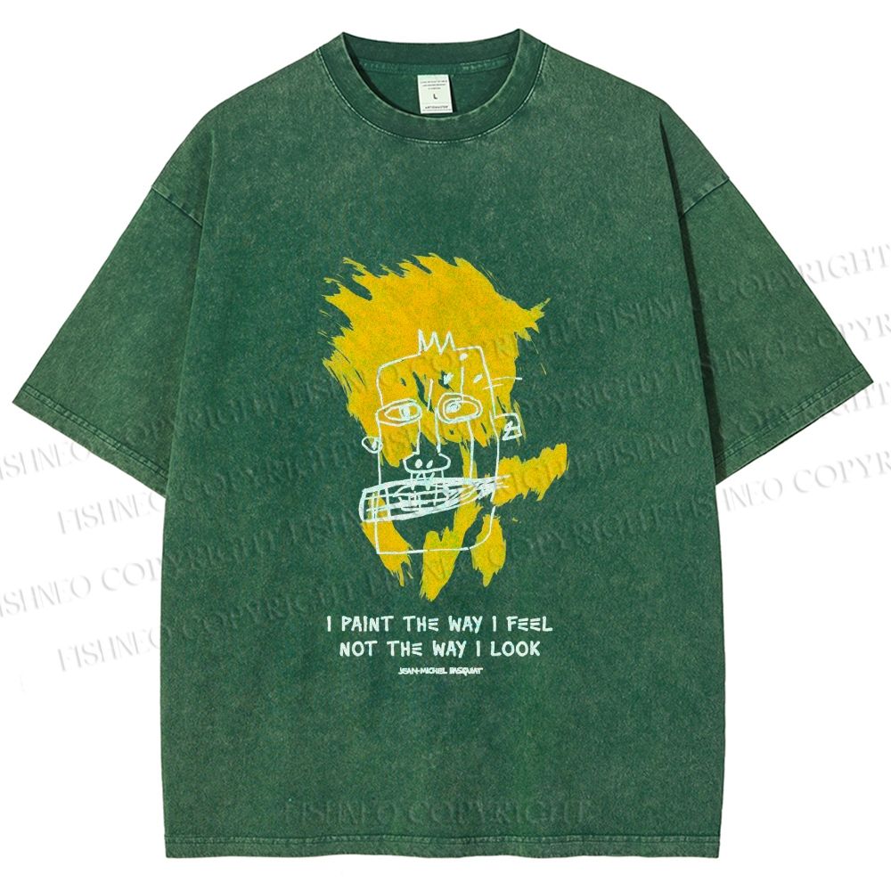 Unisex Jean-Michel Basquiat Untitled Printed Washed Tee