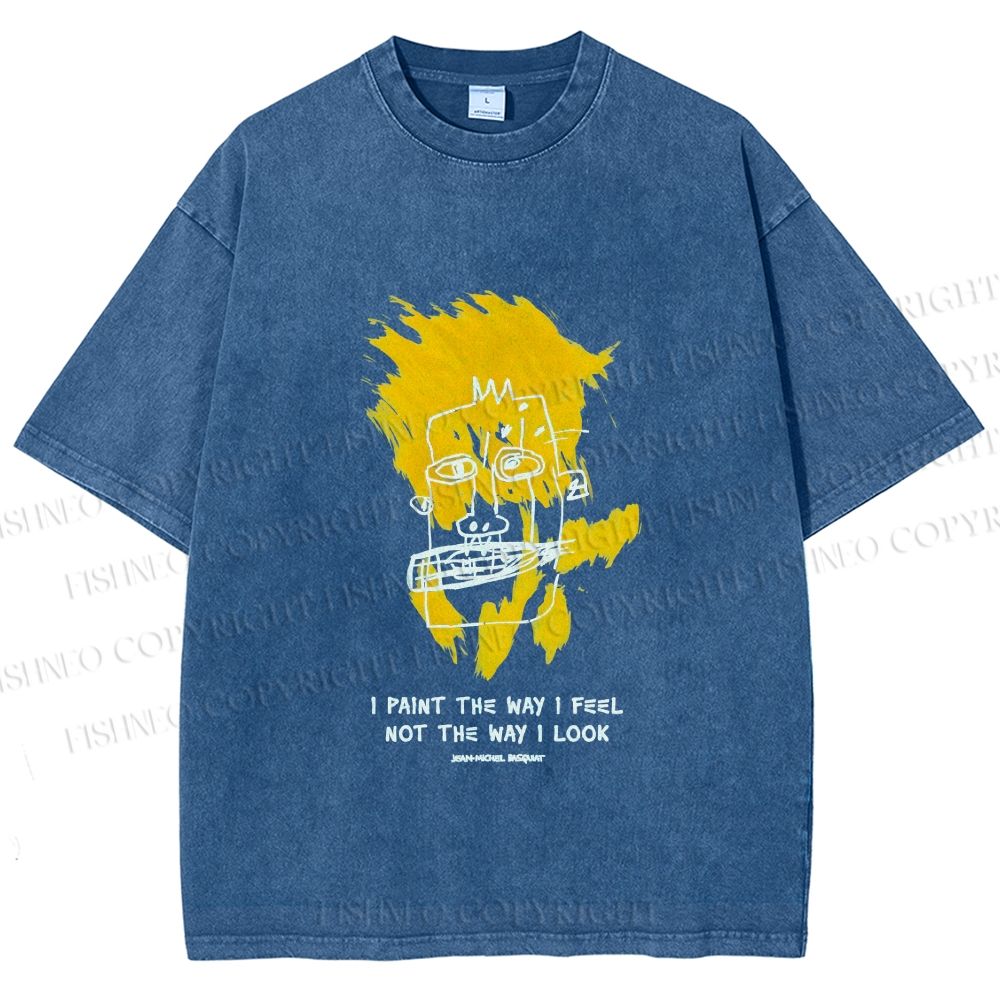Unisex Jean-Michel Basquiat Untitled Printed Washed Tee