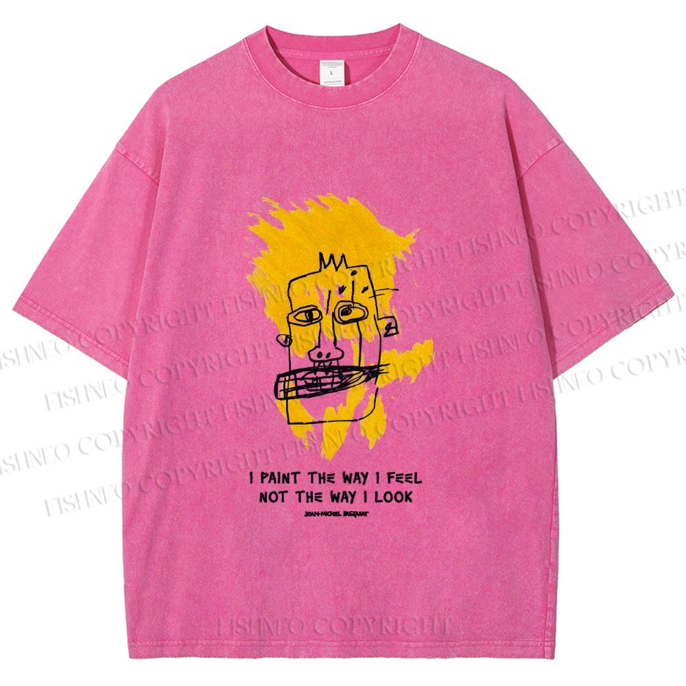 Unisex Jean-Michel Basquiat Untitled Printed Washed Tee