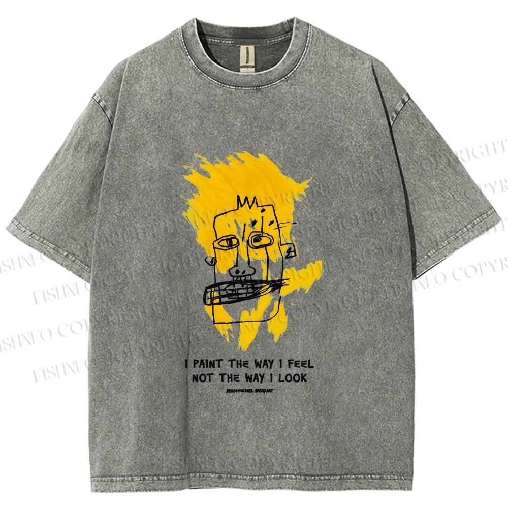Unisex Jean-Michel Basquiat Untitled Printed Washed Tee
