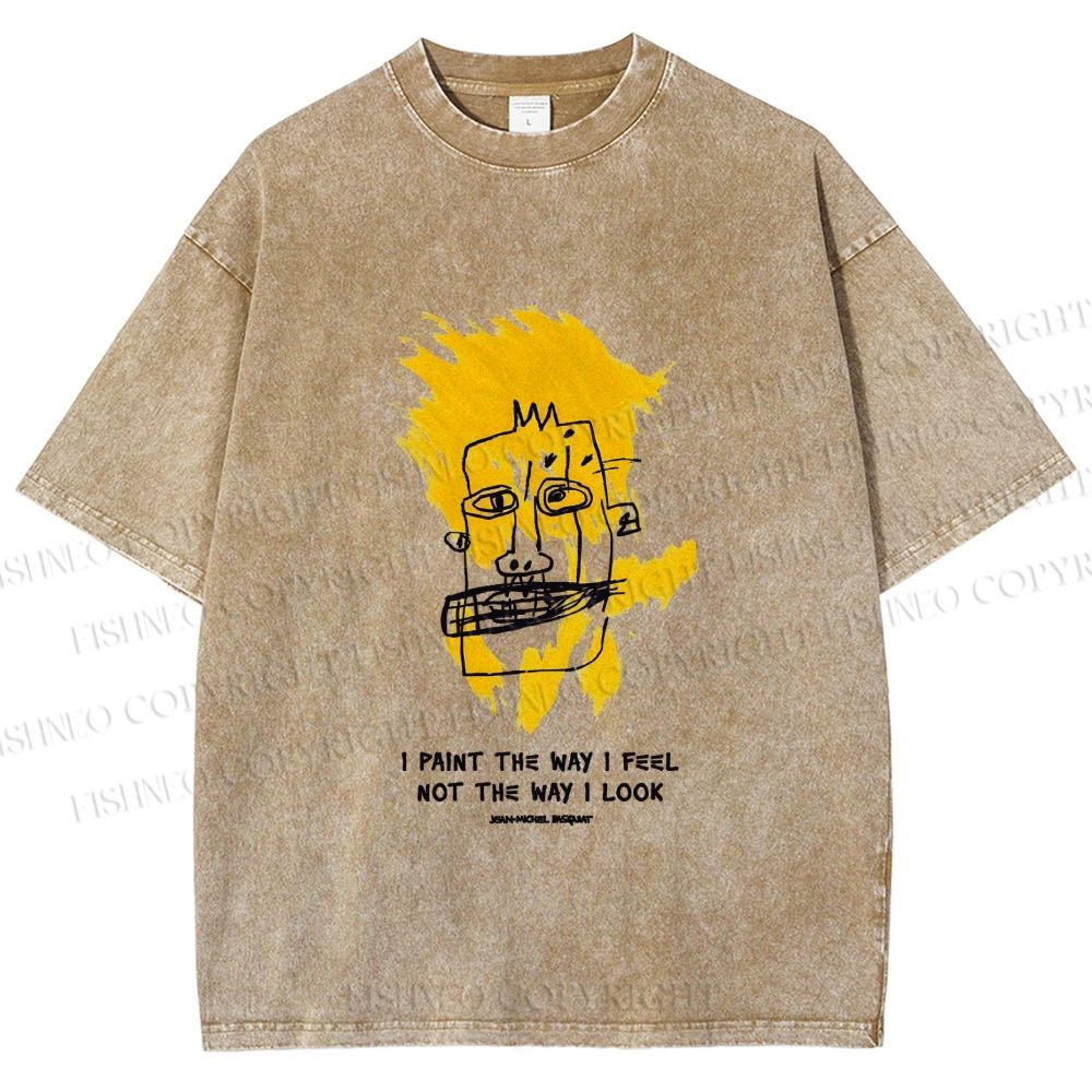 Unisex Jean-Michel Basquiat Untitled Printed Washed Tee