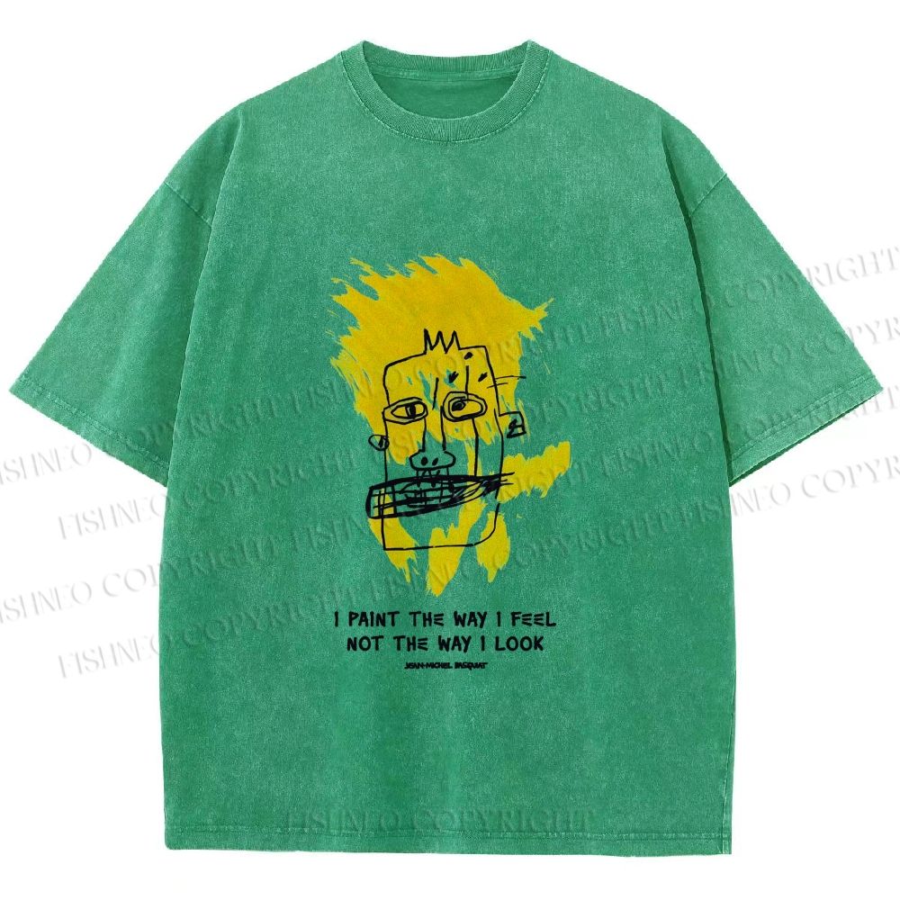 Unisex Jean-Michel Basquiat Untitled Printed Washed Tee