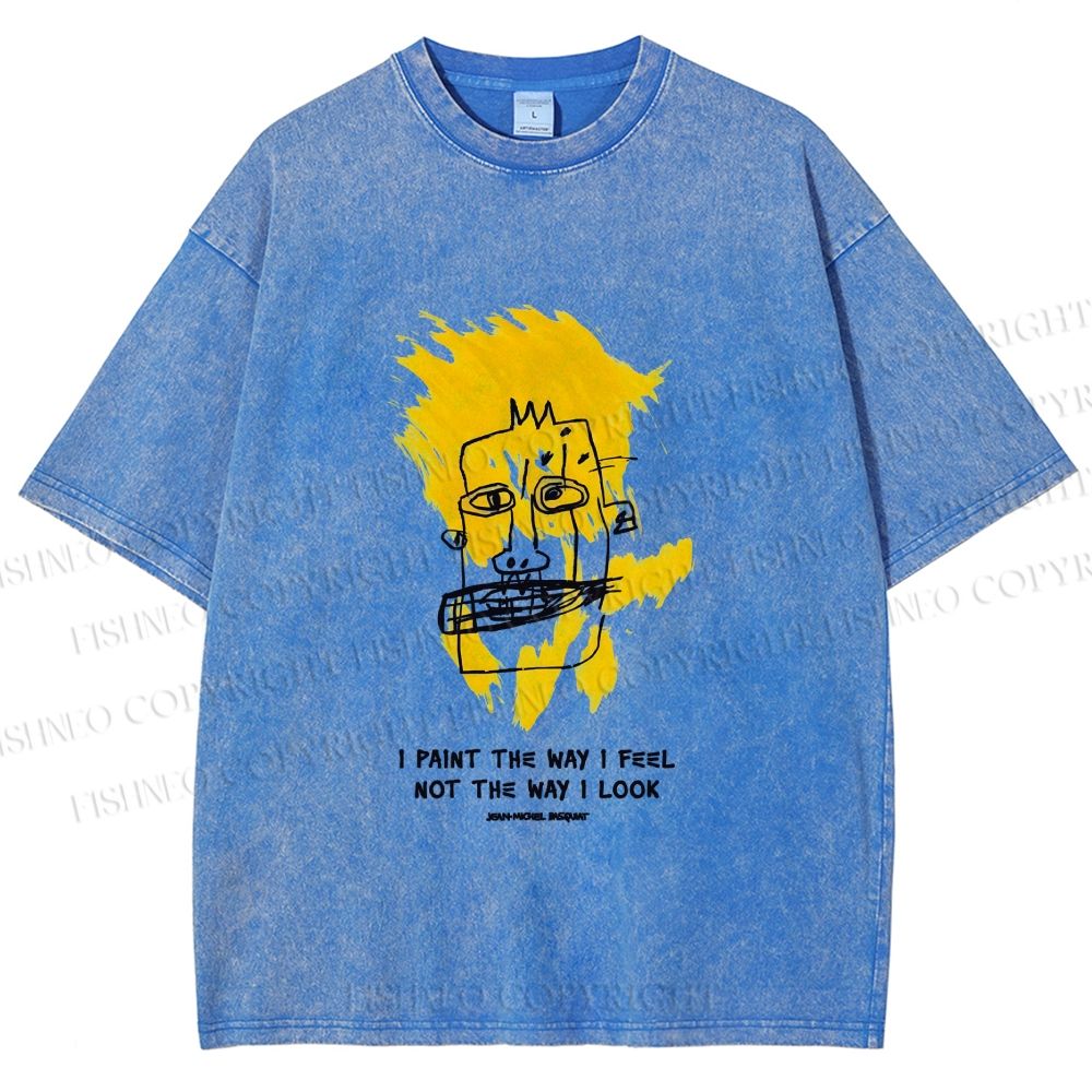 Unisex Jean-Michel Basquiat Untitled Printed Washed Tee
