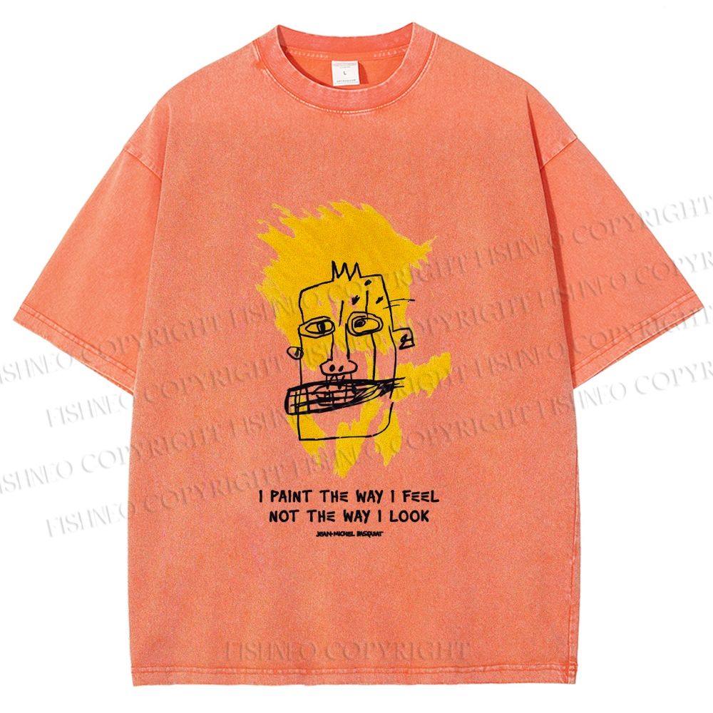 Unisex Jean-Michel Basquiat Untitled Printed Washed Tee
