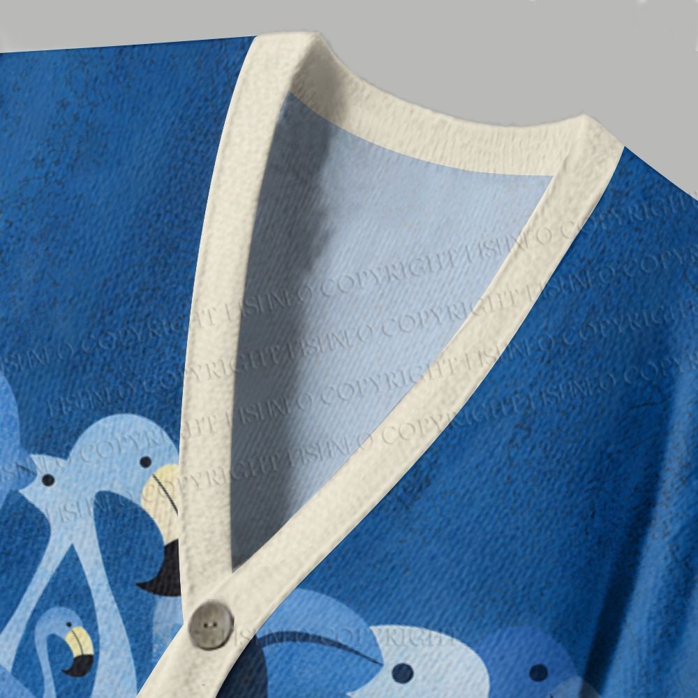 Blue Flamingo Ugly Cardigan Sweater