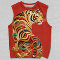 Unisex Vintage Tiger Printed Tank Top