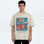 Unisex Paul Klee Fish in Ocean Printed Washed Tee