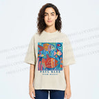 Unisex Paul Klee Fish in Ocean Printed Washed Tee