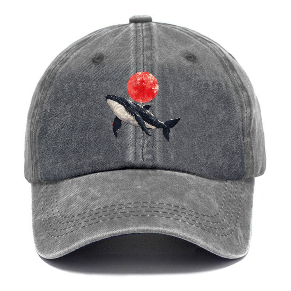Celestial Whale Voyage Washed Cap