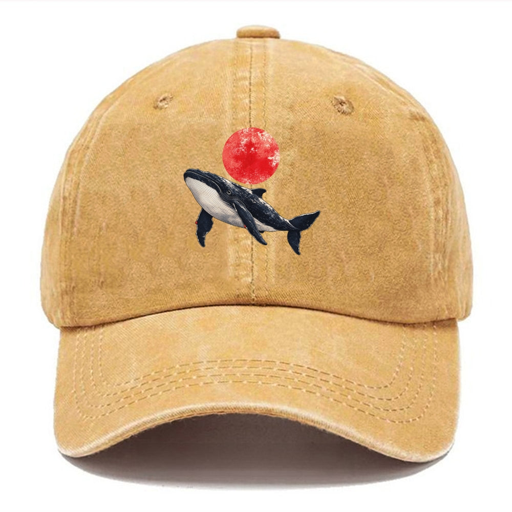 Celestial Whale Voyage Washed Cap