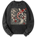 Vintage Sakura And Koi Washed Sweatshirt