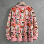 Flower Picking Ghosties Crew Neck Sweater