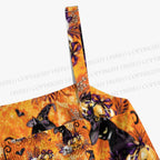 Halloween Cat And Pumpkin Maxi Dresses