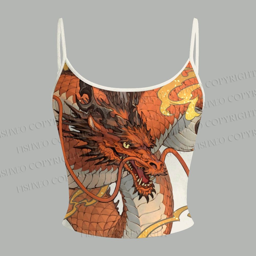 Vintage Dragon Top & Elasticated Trousers Two-Piece Set