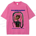 Unisex Jean-Michel Basquiat Flexible Printed Washed Tee