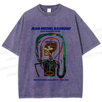 Unisex Jean-Michel Basquiat Flexible Printed Washed Tee