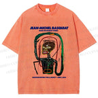 Unisex Jean-Michel Basquiat Flexible Printed Washed Tee