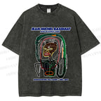 Unisex Jean-Michel Basquiat Flexible Printed Washed Tee