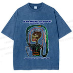 Unisex Jean-Michel Basquiat Flexible Printed Washed Tee