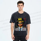Unisex Jean Michel Basquiat Printed Washed Tee