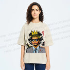 Unisex Jean Michel Basquiat Printed Washed Tee
