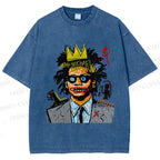 Unisex Jean Michel Basquiat Printed Washed Tee