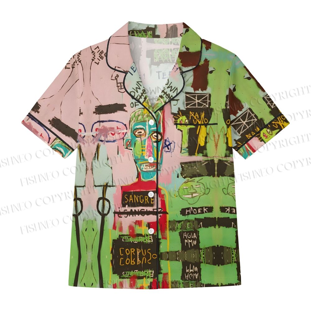 Jean-Michel Basquiat Graffiti Pajama Sets