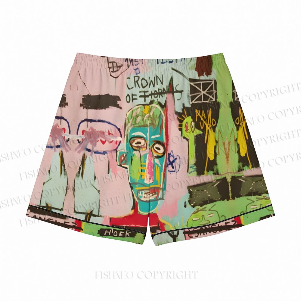 Jean-Michel Basquiat Graffiti Pajama Sets