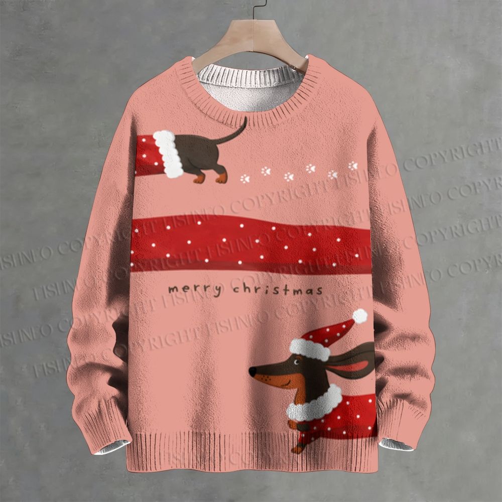 Dachshund in Christmas Crew Neck Sweater